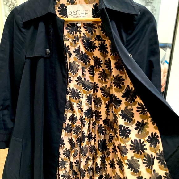 Coat brand Rachel Roy navy blue, babydoll cape style,  very good condition! - Picture 1 of 7